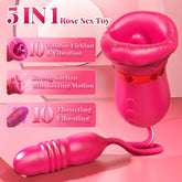 Vibrador Big Mouth 5 en 1 con succión bucal que estimula el clítoris y el punto G